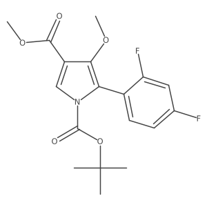 1-(tert-Butyl) 3-methyl 5-(2,4-difluorophenyl)-4-methoxy-1H-pyrrole-1,3-dicarboxylate Structure