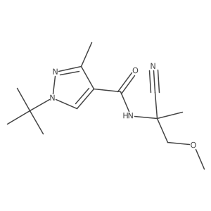 1-Tert-butyl-N-(2-cyano-1-methoxypropan-2-yl)-3-methylpyrazole-4-carboxamide Structure
