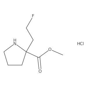 Methyl 2-(2-fluoroethyl)pyrrolidine-2-carboxylate;hydrochloride结构式