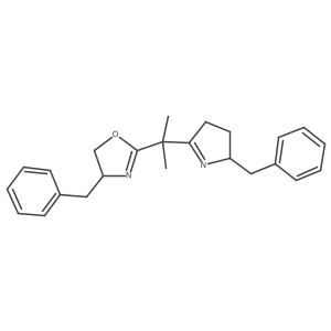 (R)-4-Benzyl-2-(2-((S)-2-benzyl-3,4-dihydro-2H-pyrrol-5-yl)propan-2-yl)-4,5-dihydrooxazole结构式