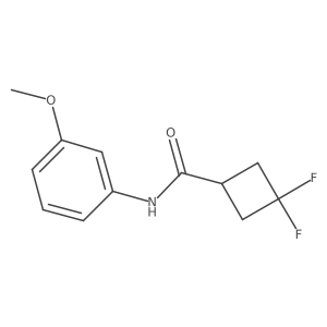 3,3-difluoro-N-(3-methoxyphenyl)cyclobutane-1-carboxamide结构式