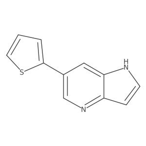 6-(Thiophen-2-yl)-1H-pyrrolo[3,2-b]pyridine结构式