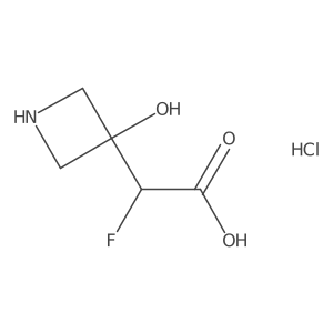 2-Fluoro-2-(3-hydroxyazetidin-3-yl)acetic acid;hydrochloride结构式