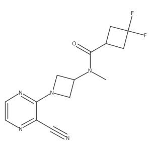 N-[1-(3-Cyanopyrazin-2-yl)azetidin-3-yl]-3,3-difluoro-N-methylcyclobutane-1-carboxamide结构式