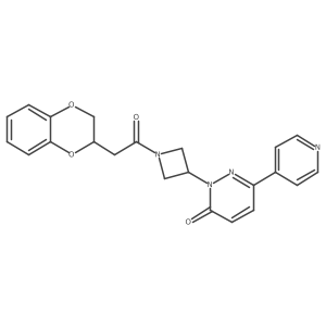 2-{1-[2-(2,3-Dihydro-1,4-benzodioxin-2-yl)acetyl]azetidin-3-yl}-6-(pyridin-4-yl)-2,3-dihydropyridazin-3-one Structure