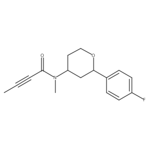 N-[2-(4-Fluorophenyl)oxan-4-yl]-N-methylbut-2-ynamide结构式
