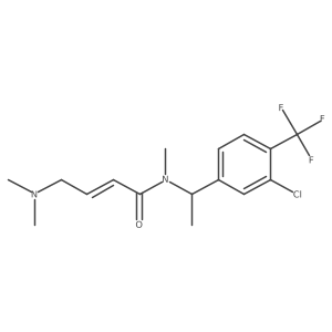 (2E)-N-{1-[3-chloro-4-(trifluoromethyl)phenyl]ethyl}-4-(dimethylamino)-N-methylbut-2-enamide结构式
