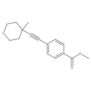 Methyl 4-[2-(tetrahydro-4-methyl-2H-pyran-4-yl)ethynyl]benzoate结构式
