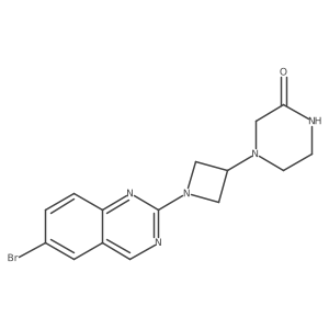 4-[1-(6-Bromoquinazolin-2-yl)azetidin-3-yl]piperazin-2-one结构式