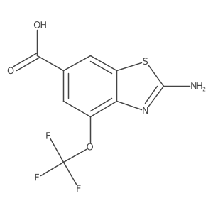 2-Amino-4-(trifluoromethoxy)-6-benzothiazolecarboxylic acid Structure