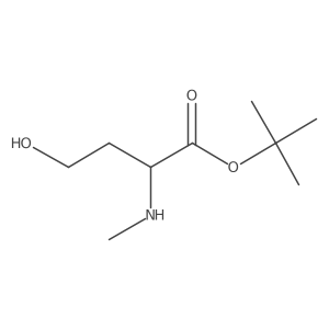 tert-butyl (2S)-4-hydroxy-2-(methylamino)butanoate结构式