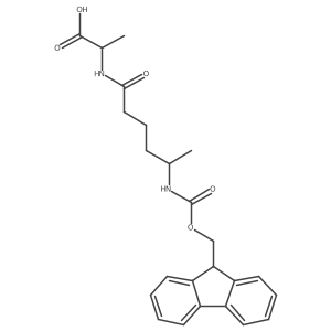 (2S)-2-[5-({[(9H-fluoren-9-yl)methoxy]carbonyl}amino)hexanamido]propanoic acid Structure