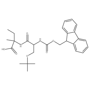 2-[(2S)-3-(tert-butoxy)-2-({[(9H-fluoren-9-yl)methoxy]carbonyl}amino)propanamido]-2-methylbutanoic acid Structure