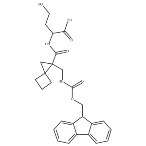 (2R)-2-({1-[({[(9H-fluoren-9-yl)methoxy]carbonyl}amino)methyl]spiro[2.3]hexan-1-yl}formamido)-4-hydroxybutanoic acid Structure