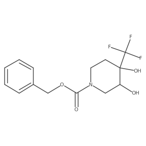 rac-benzyl (3R,4S)-3,4-dihydroxy-4-(trifluoromethyl)piperidine-1-carboxylate Structure