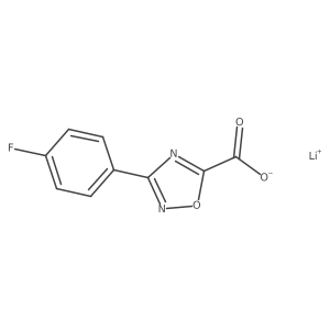 Lithium 3-(4-fluorophenyl)-1,2,4-oxadiazole-5-carboxylate Structure