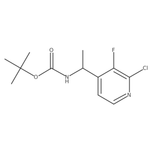 tert-butyl N-[1-(2-chloro-3-fluoropyridin-4-yl)ethyl]carbamate结构式