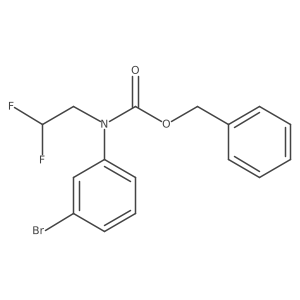 benzyl N-(3-bromophenyl)-N-(2,2-difluoroethyl)carbamate结构式