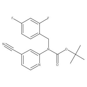 tert-butyl N-(4-cyanopyridin-2-yl)-N-[(2,4-difluorophenyl)methyl]carbamate结构式