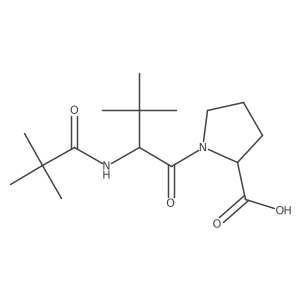 ((S)-3,3-Dimethyl-2-pivalamidobutanoyl)-L-proline结构式
