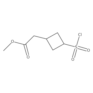 Methyl2-[3-(chlorosulfonyl)cyclobutyl]acetate结构式