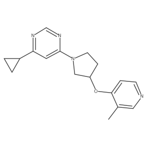 4-Cyclopropyl-6-{3-[(3-methylpyridin-4-yl)oxy]pyrrolidin-1-yl}pyrimidine结构式