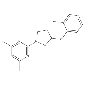 4,6-Dimethyl-2-{3-[(3-methylpyridin-4-yl)oxy]pyrrolidin-1-yl}pyrimidine Structure