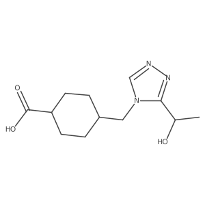 4-((3-(1-Hydroxyethyl)-4H-1,2,4-triazol-4-yl)methyl)cyclohexane-1-carboxylic acid结构式