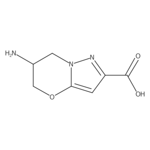 6-amino-5H,6H,7H-pyrazolo[3,2-b][1,3]oxazine-2-carboxylic acid Structure