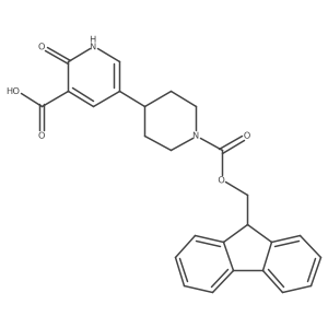 5-(1-{[(9H-fluoren-9-yl)methoxy]carbonyl}piperidin-4-yl)-2-oxo-1,2-dihydropyridine-3-carboxylic acid Structure