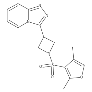 3,5-Dimethyl-4-[(3-{[1,2,4]triazolo[4,3-a]pyridin-3-yl}azetidin-1-yl)sulfonyl]-1,2-oxazole Structure