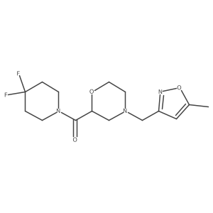 2-(4,4-Difluoropiperidine-1-carbonyl)-4-[(5-methyl-1,2-oxazol-3-yl)methyl]morpholine Structure