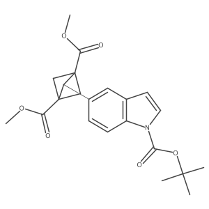 Dimethyl 2-(1-(tert-butoxycarbonyl)-1H-indol-5-yl)bicyclo[1.1.1]pentane-1,3-dicarboxylate结构式