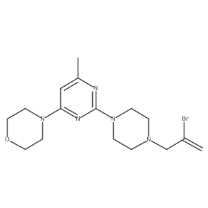4-{2-[4-(2-Bromoprop-2-en-1-yl)piperazin-1-yl]-6-methylpyrimidin-4-yl}morpholine结构式