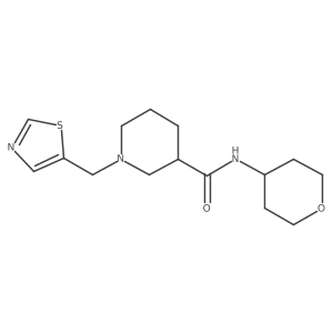 N-(oxan-4-yl)-1-[(1,3-thiazol-5-yl)methyl]piperidine-3-carboxamide结构式