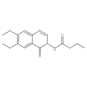 Carbamic acid, (6,7-dimethoxy-4-oxo-3(4H)-quinazolinyl)-, ethyl ester Structure