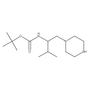 tert-butyl N-[3-methyl-1-(piperazin-1-yl)butan-2-yl]carbamate结构式