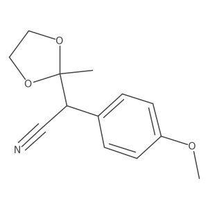 I+/--(4-Methoxyphenyl)-2-methyl-1,3-dioxolane-2-acetonitrile结构式