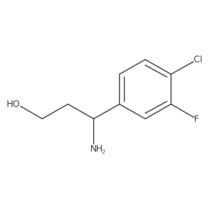 3-Amino-3-(4-chloro-3-fluorophenyl)propan-1-ol结构式