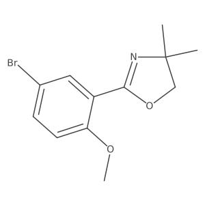 2-(5-Bromo-2-methoxyphenyl)-4,4-dimethyl-4,5-dihydro-1,3-oxazole结构式