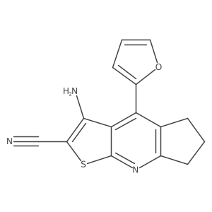 3-Amino-4-(2-furanyl)-6,7-dihydro-5H-cyclopenta[b]thieno[3,2-e]pyridine-2-carbonitrile Structure