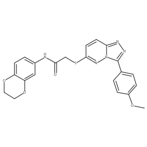N-(2,3-dihydrobenzo[b][1,4]dioxin-6-yl)-2-((3-(4-methoxyphenyl)-[1,2,4]triazolo[4,3-b]pyridazin-6-yl)thio)acetamide结构式