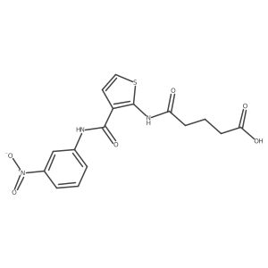 5-({3-[(3-Nitrophenyl)carbamoyl]thiophen-2-yl}amino)-5-oxopentanoic acid Structure