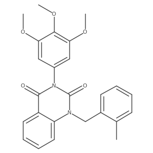 1-(2-methylbenzyl)-3-(3,4,5-trimethoxyphenyl)quinazoline-2,4(1H,3H)-dione Structure
