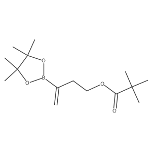 3-(Boronic acid pinacol ester)but-3-enyl pivalate Structure