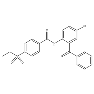N-(2-benzoyl-4-bromophenyl)-4-(ethanesulfonyl)benzamide结构式