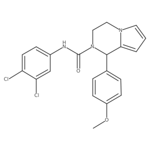 N-(3,4-dichlorophenyl)-1-(4-methoxyphenyl)-3,4-dihydropyrrolo[1,2-a]pyrazine-2(1H)-carboxamide结构式