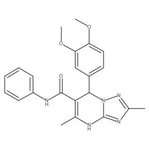 7-(3,4-dimethoxyphenyl)-2,5-dimethyl-N-phenyl-4,7-dihydro-[1,2,4]triazolo[1,5-a]pyrimidine-6-carboxamide结构式