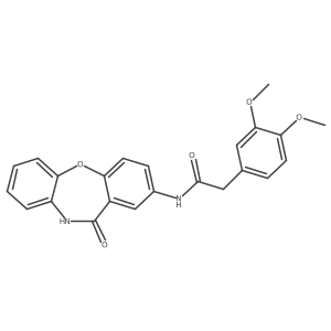 2-(3,4-dimethoxyphenyl)-N-(11-oxo-10,11-dihydrodibenzo[b,f][1,4]oxazepin-2-yl)acetamide结构式