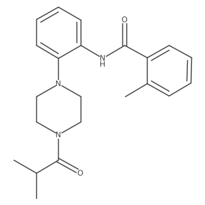 2-Methyl-N-[2-[4-(2-methyl-1-oxopropyl)-1-piperazinyl]phenyl]benzamide Structure